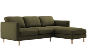 Micadoni Zelená sametová rohová pohovka Eden 250 cm