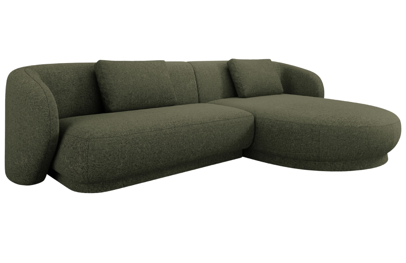 Cosmopolitan Design Zelená čalouněná rohová pohovka Camden 289 cm