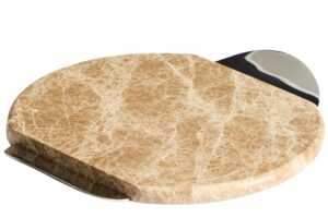 Kave Home Béžový mramorový servírovací podnos Adoma 25 x 30 cm