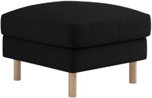 Micadoni Černá sametová podnožka Eden 64 x 64 cm