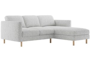 Micadoni Šedá rohová pohovka Eden 223 cm