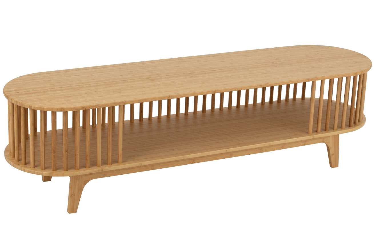 J-line Dřevěný TV stolek Vertical 150 x 40 cm