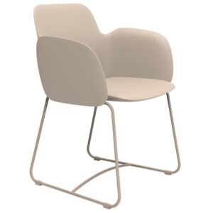 VONDOM Krémově bílé plastové zahradní křeslo PEZZETTINA