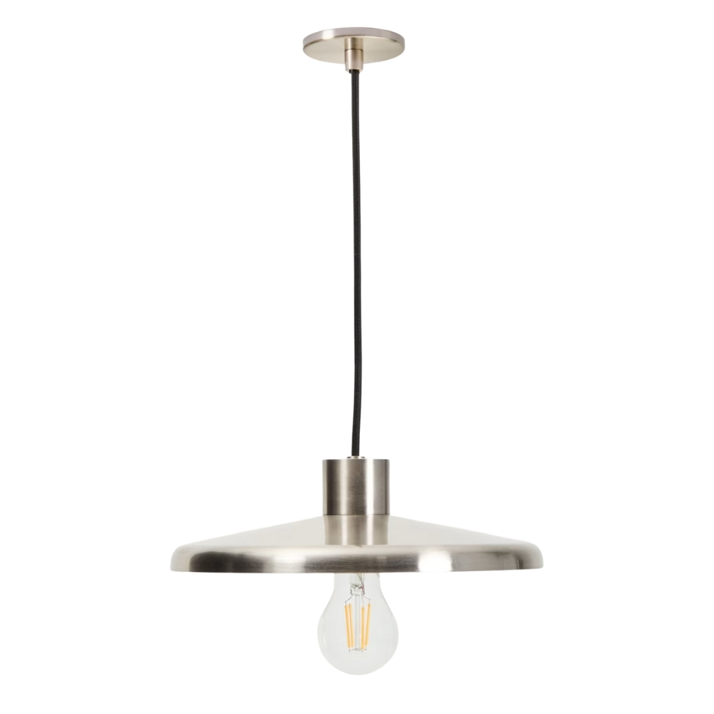 Kave Home Stříbrné kovové závěsné světlo Nuvira 27 cm