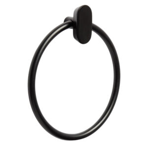 Kave Home Černý kovový kruhový držák na ručníky Arely