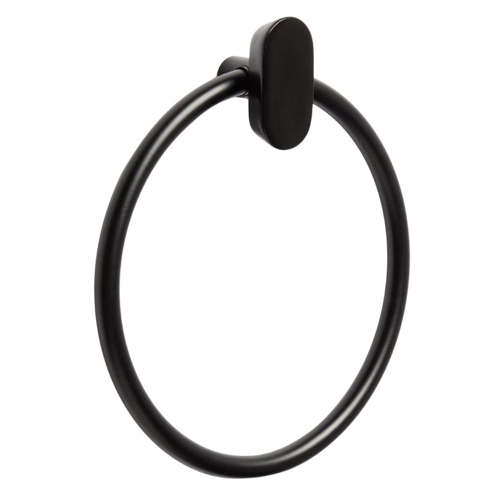 Kave Home Černý kovový kruhový držák na ručníky Arely