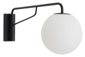 Kave Home Černé kovové nástěnné světlo Eilo