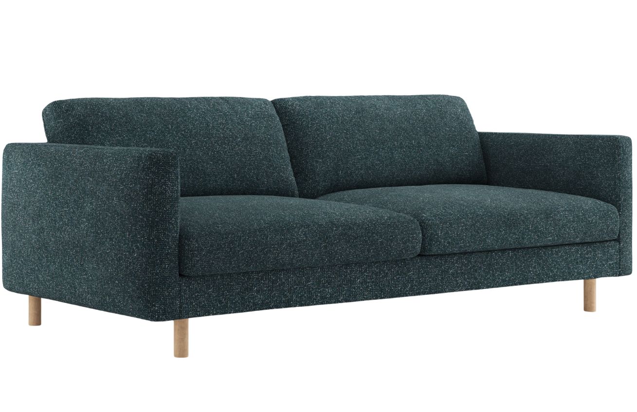 Micadoni Modrá čtyřmístná pohovka Eden 209 cm