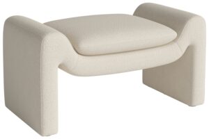 Bolia Krémově bílá bouclé podnožka Mielo 83 x 52 cm