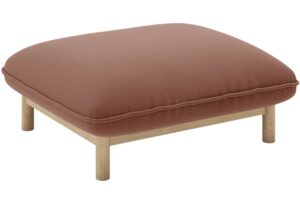 Micadoni Terakotově červená sametová podnožka Ada 80 x 65 cm