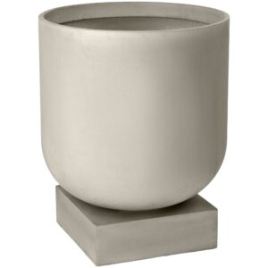 Bolia Šedý cementový květináč Podium Ø 55 cm