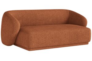 Maison Heritage Terakotově oranžová čalouněná dvoumístná pohovka Jane 180 cm
