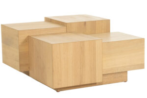 Eleonora Dubový konferenční stolek Quinten 80 x 80 cm