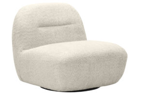 Nova Nook Krémově bílé otočné bouclé křeslo Bochic