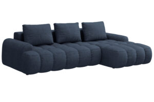 Cosmopolitan Design Tmavě modrá rozkládací pohovka Linz 275 cm