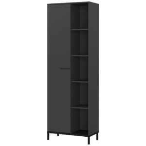 Germania Tmavě šedá kancelářská skříň Rovigo 190 x 64 cm