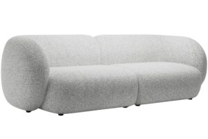 Micadoni Světle šedá čtyřmístná pohovka Kate 243 cm