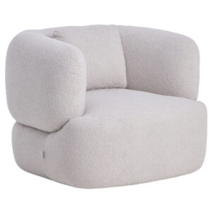 Kave Home Šedé bouclé otočné křeslo Martina