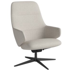 Bolia Béžové bouclé otočné křeslo Clara s černou podnoží