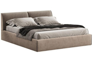 Woodsoft Hnědá dvoulůžková postel Novara 180 x 200 cm s úložným prostorem