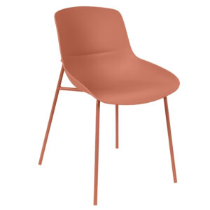 Somcasa Červená plastová jídelní židle Diletta