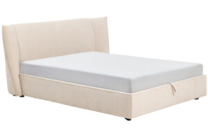 Kave Home Béžová dvoulůžková postel Arvian 160 x 200 cm s úložným prostorem