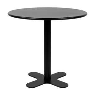 White Label Černý zahradní bistro stolek SANJAY 80 cm