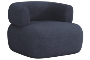 Windsor & Co Tmavě modré bouclé křeslo Aldrin