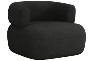 Windsor & Co Černé bouclé křeslo Aldrin