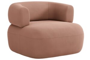 Windsor & Co Růžové sametové křeslo Aldrin