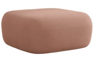 Windsor & Co Růžová sametová podnožka Aldrin 90 x 88 cm