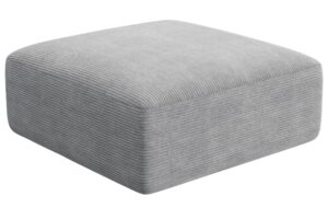 Cosmopolitan Design Světle šedá manšestrová podnožka Campi 90 x 90 cm