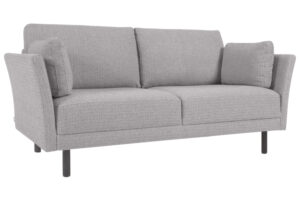 Kave Home Světle šedá dvoumístná pohovka Gilma 170 cm s černou podnoží