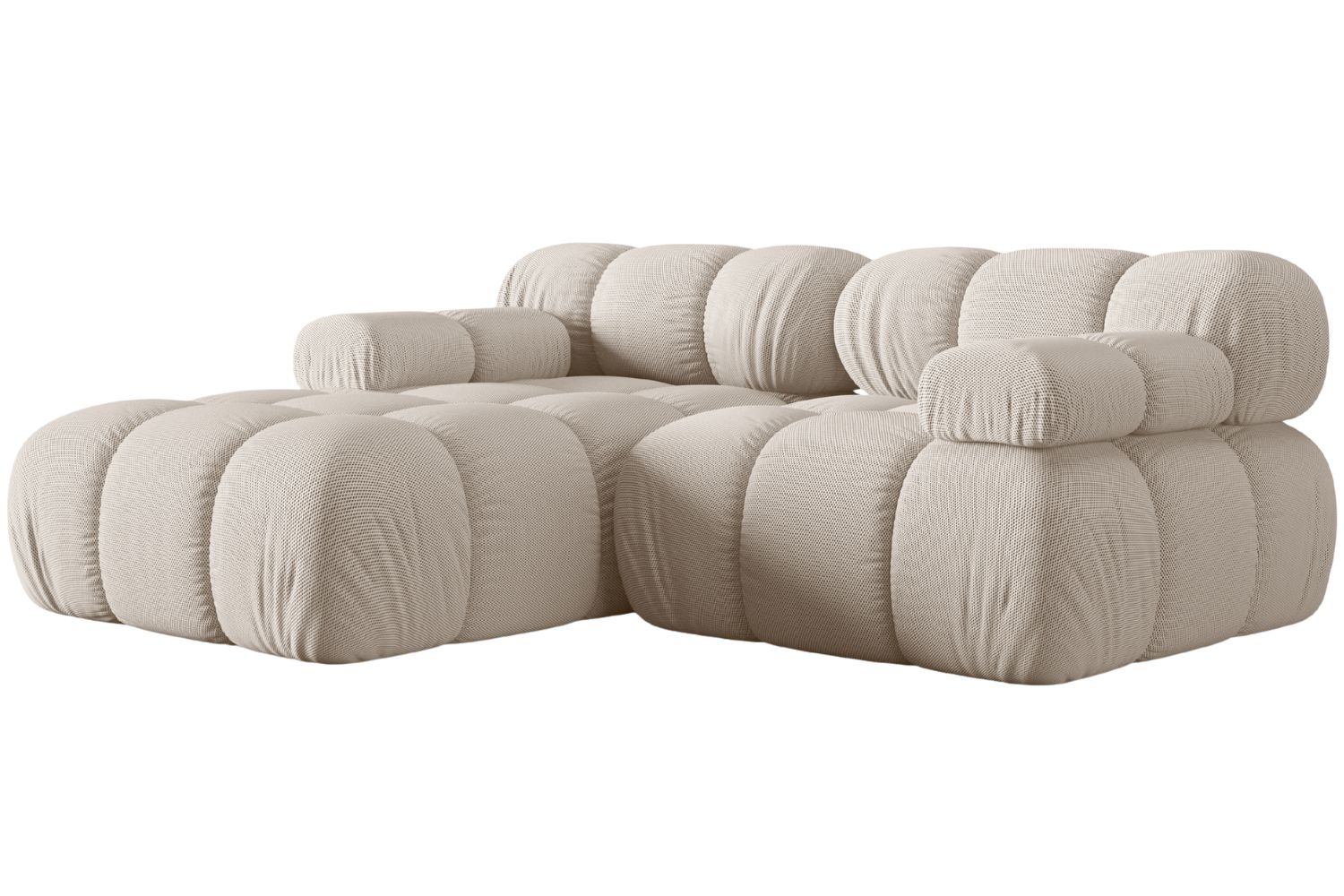 Micadoni Světle béžová rohová pohovka Bellis 188 cm