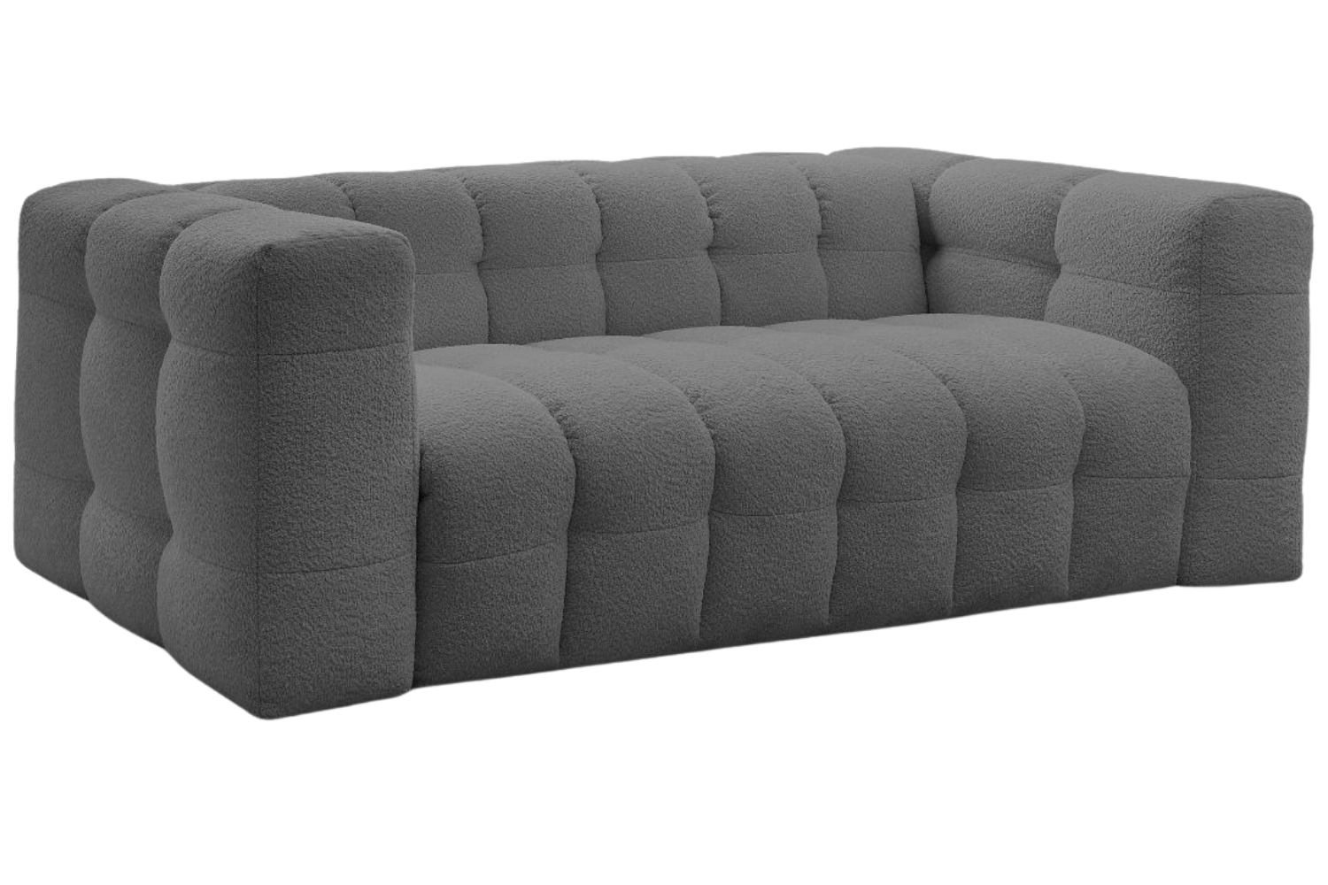 Bobochic Paris Šedá bouclé rozkládací pohovka Cloud 228 cm