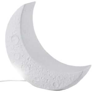 Seletti Bílá porcelánová stolní LED lampa My Tiny Moon