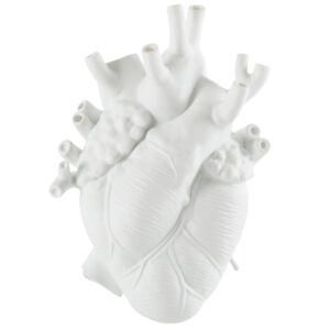 Seletti Bílá porcelánová váza Love in Bloom 25 cm