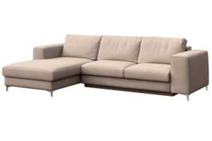 Rodier Béžová sametová rozkládací pohovka Rene 277 cm