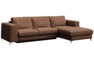 Rodier Hnědá sametová rozkládací pohovka Rene 277 cm