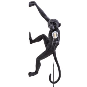Seletti Černé venkovní nástěnné světlo Monkey