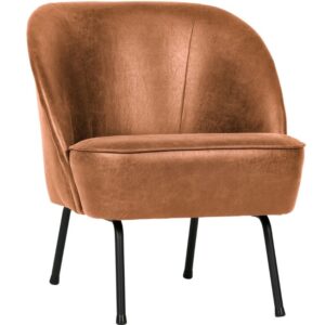 WOOOD Koňakově hnědé kožené křeslo Tergi