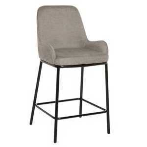 Tmavě béžová čalouněná barová židle Somcasa Milton 65 cm