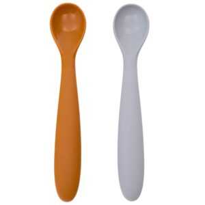Kave Home Oranžovo-šedý set dvou lžic Lili