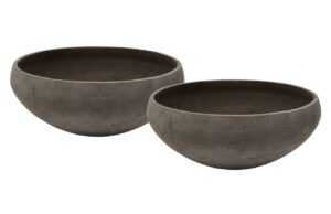 Set dvou šedých zahradních květináčů Kave Home Nura Ø 45/55 cm