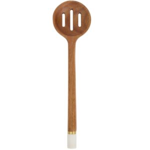 Kave Home Dřevěná salátová lžíce Nover s otvory
