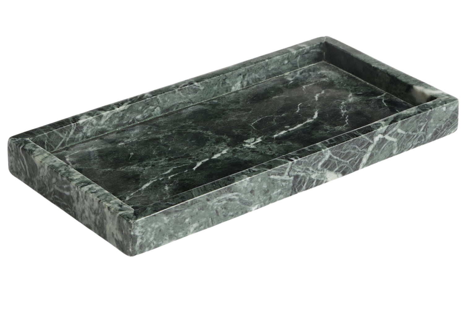 Kave Home Zelený mramorový tác Serela 35 x 18 cm