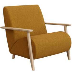 Kave Home Žluté čalouněné křeslo Meghan