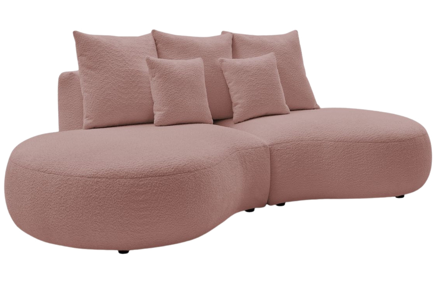 Bobochic Paris Růžová bouclé trojmístná pohovka Saint-Germain 260 cm
