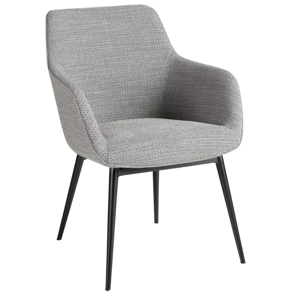 Angel Cerdá Šedá čalouněná jídelní židle No. 4222