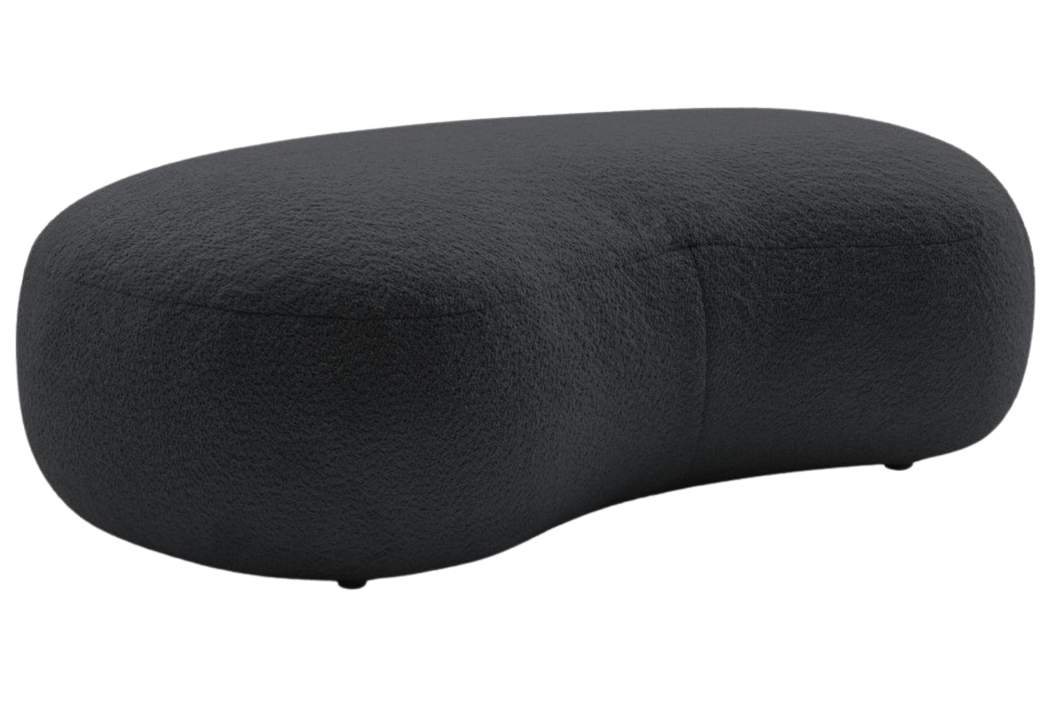 Bobochic Paris Tmavě šedá bouclé podnožka Saint-Germain 147 x 90 cm